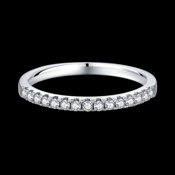 Jewelry - Moissanite Diamond Half Band Eternity Ring